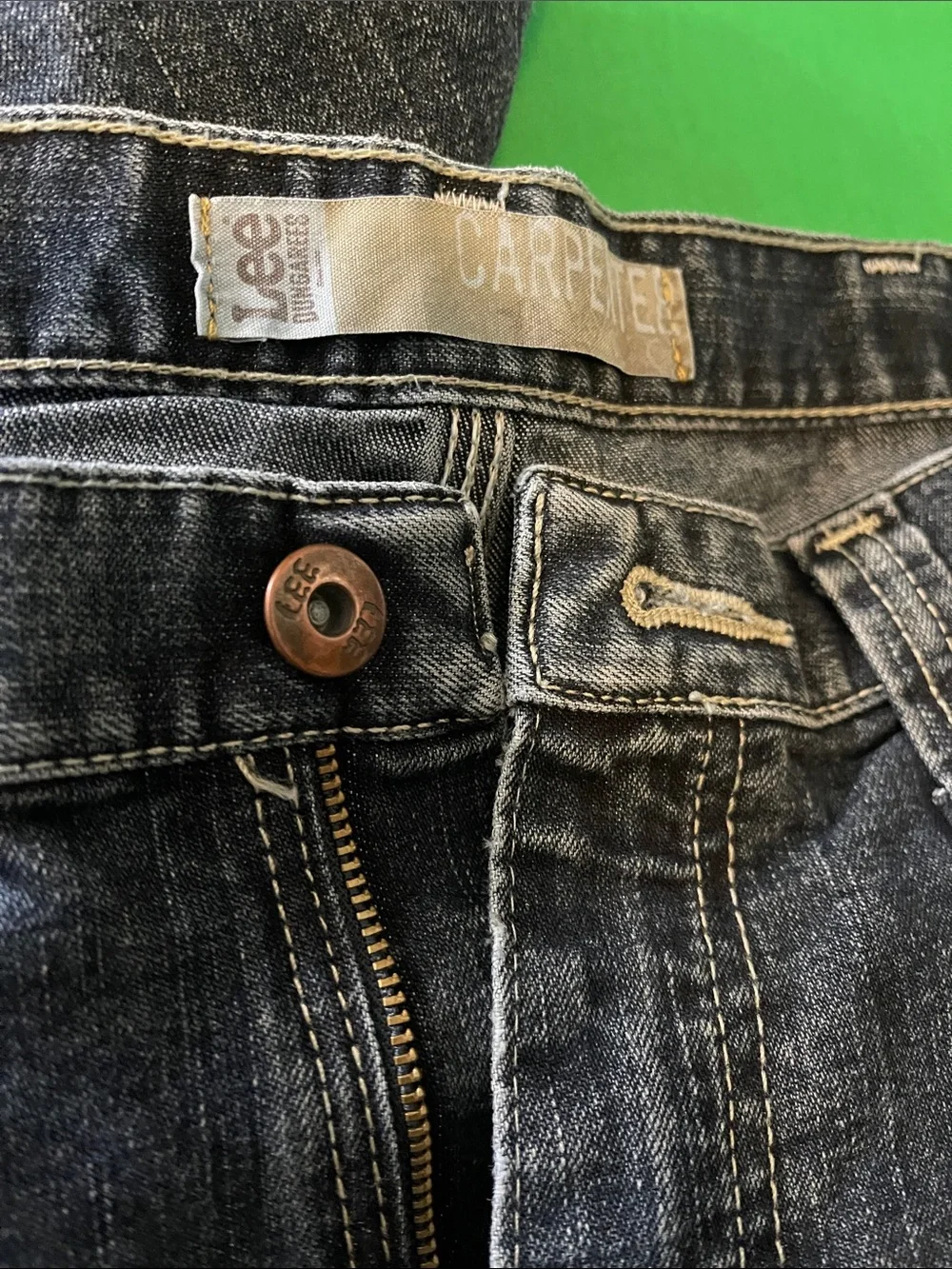 Lee Dark Wash Straight-Leg Denim Jeans